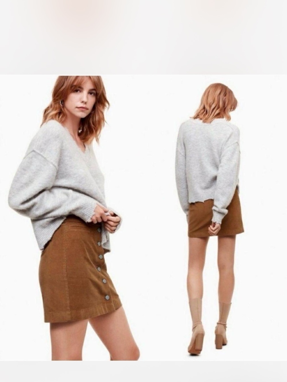 Aritzia Wilfred Free Karmen Corduroy Miniskirt